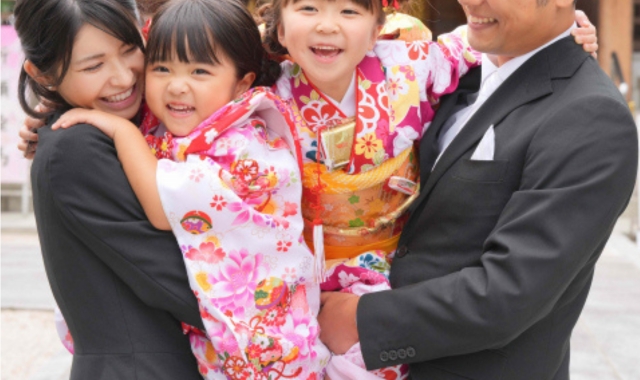 七五三の親子
